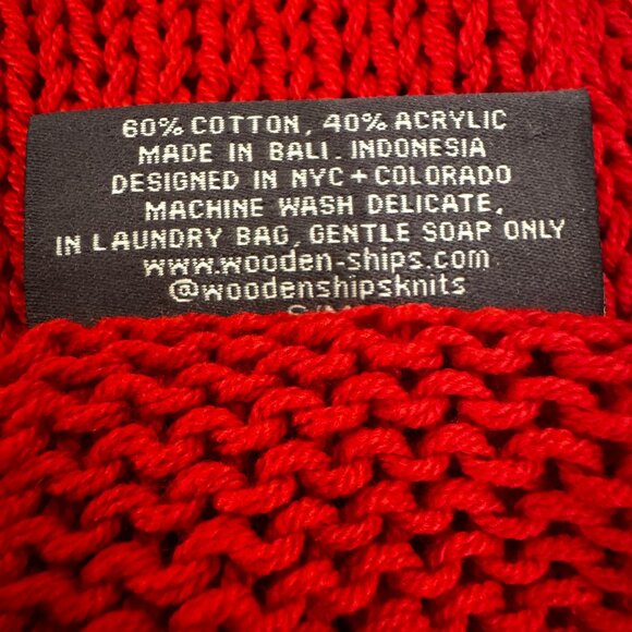 Wooden Ships Paola Buendia Merry Open Knit Sweater Size S/M - Picture 6 of 6